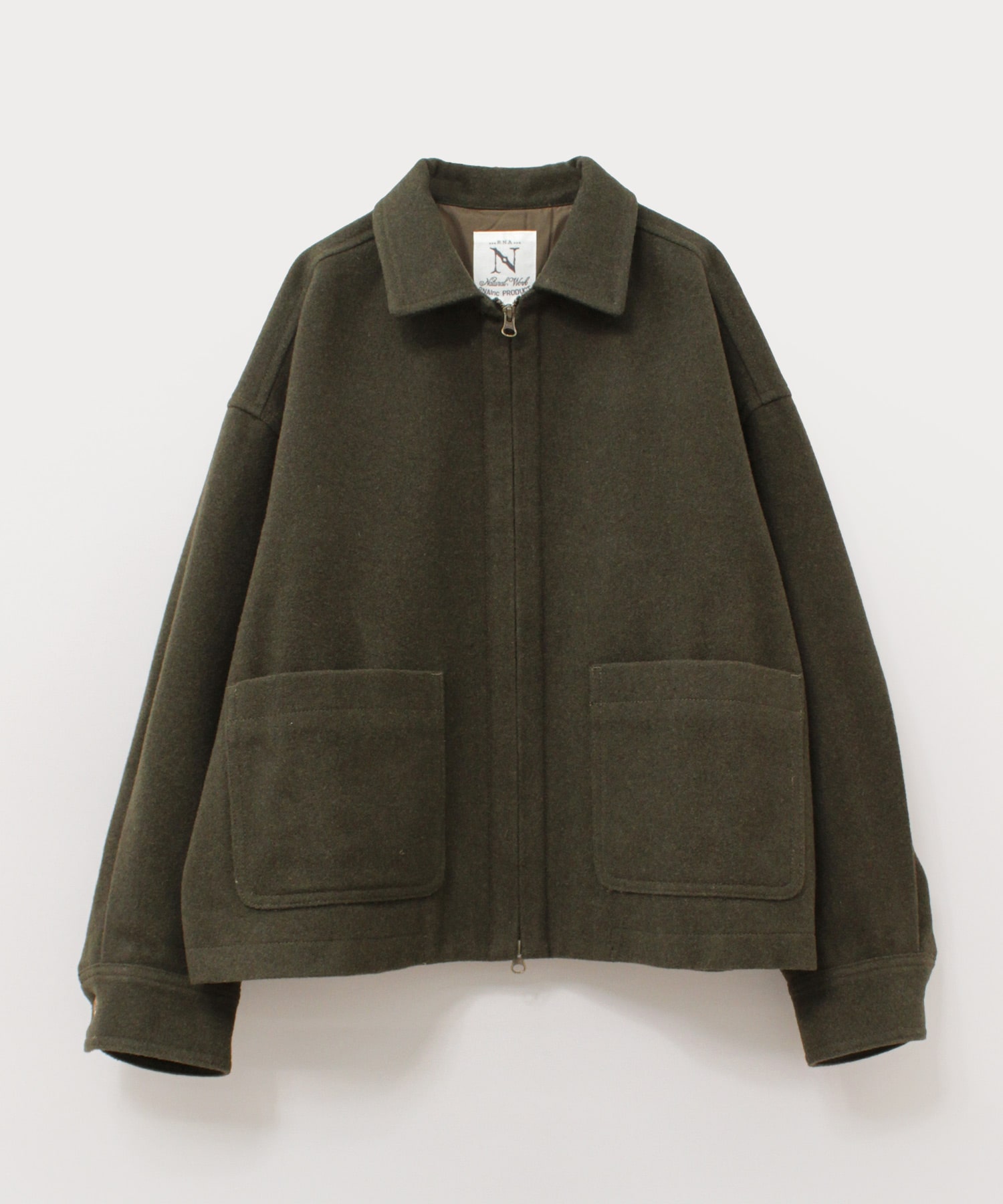 J2118 ウールジップアップブルゾン(M ダークネイビー): アウター - RNA