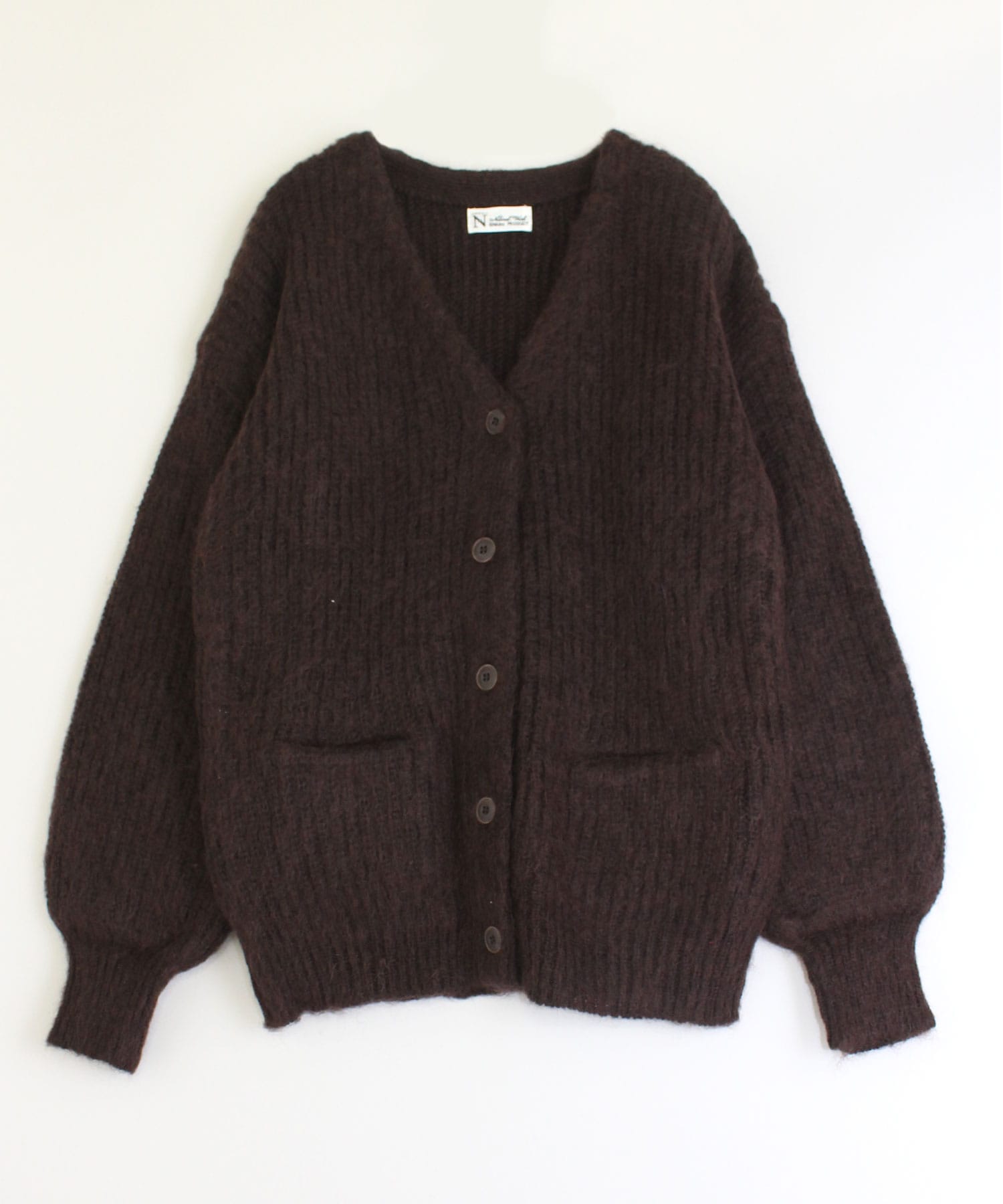 K2389 モヘアボリュームカーディガン(M ブラウン): トップス - RNA