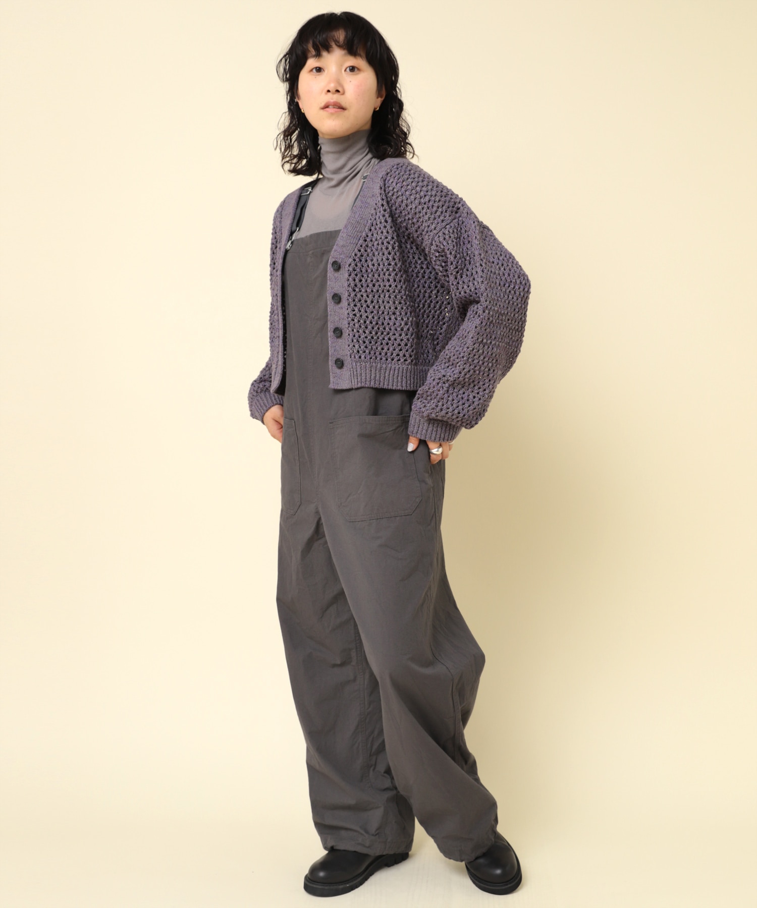 K2684 ミックスヤーンカーディガン(M グレーベース): トップス - RNA