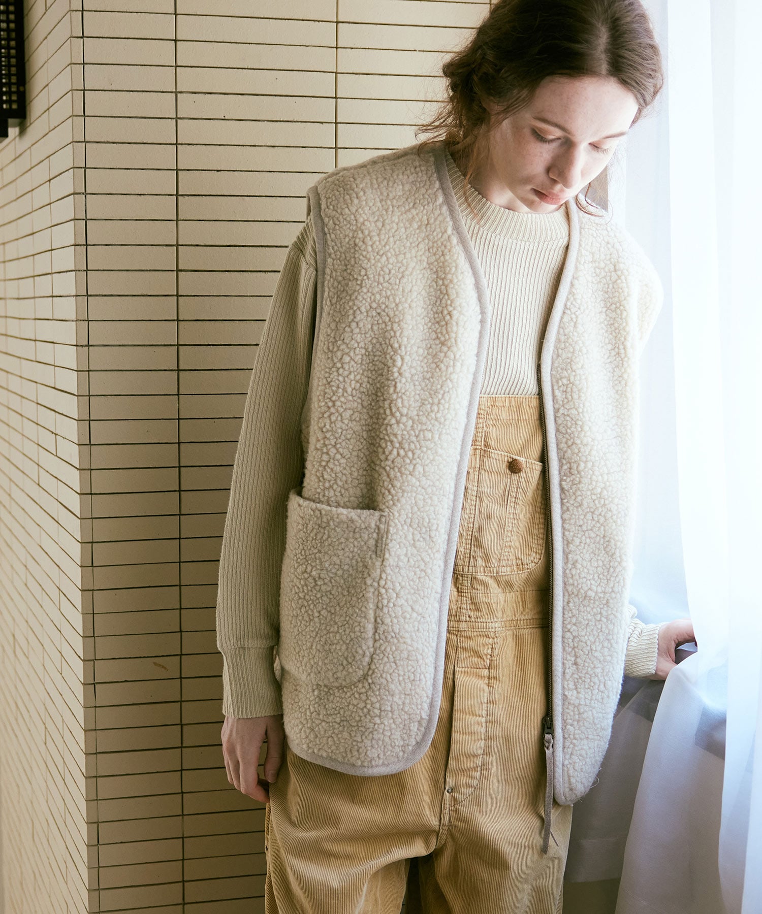 V0169 ウールボアベスト(F チャコール): アウター - RNA ONLINE STORE