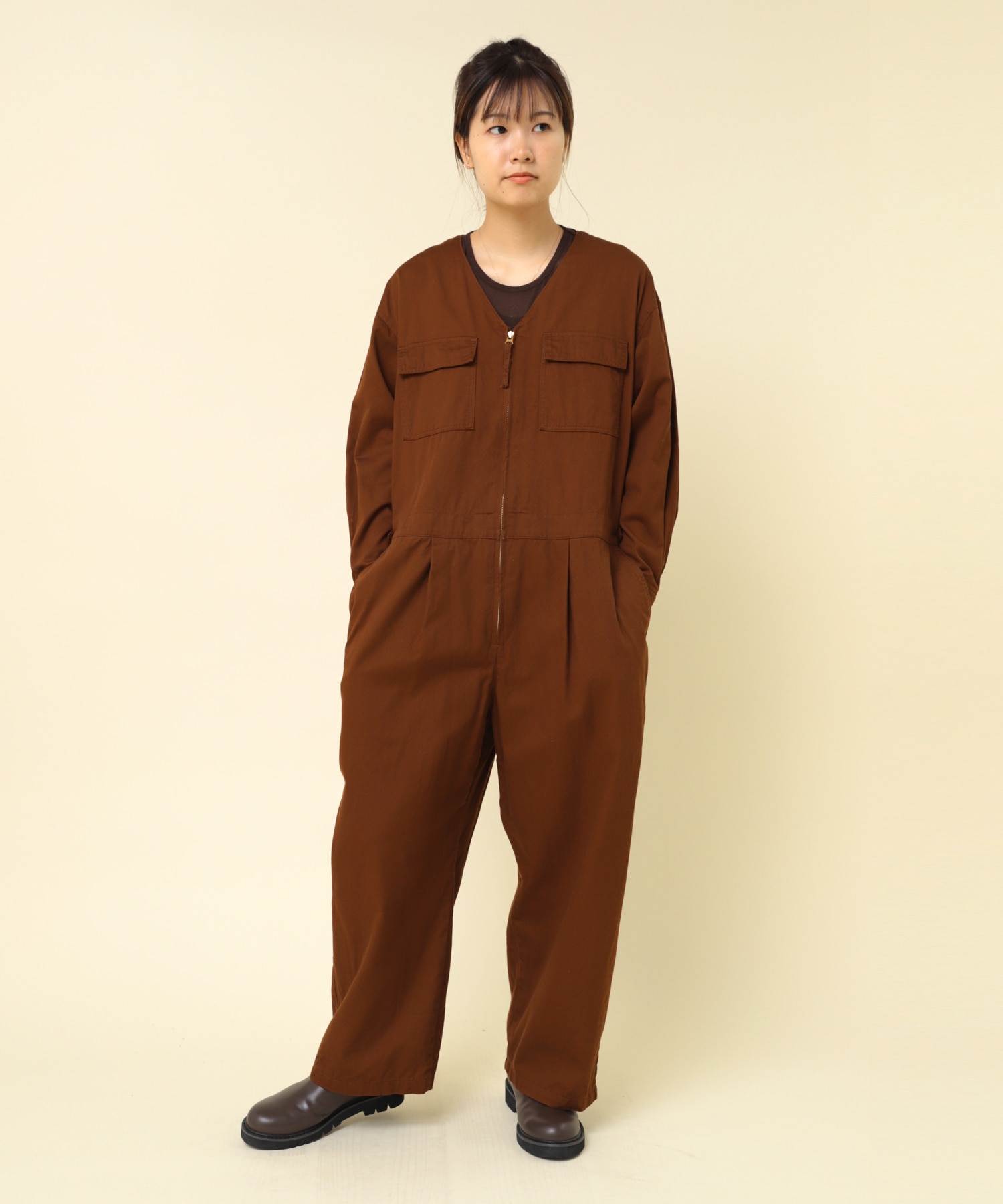 O0731 ワークオールインワン(M グレージュ): オールインワン - RNA