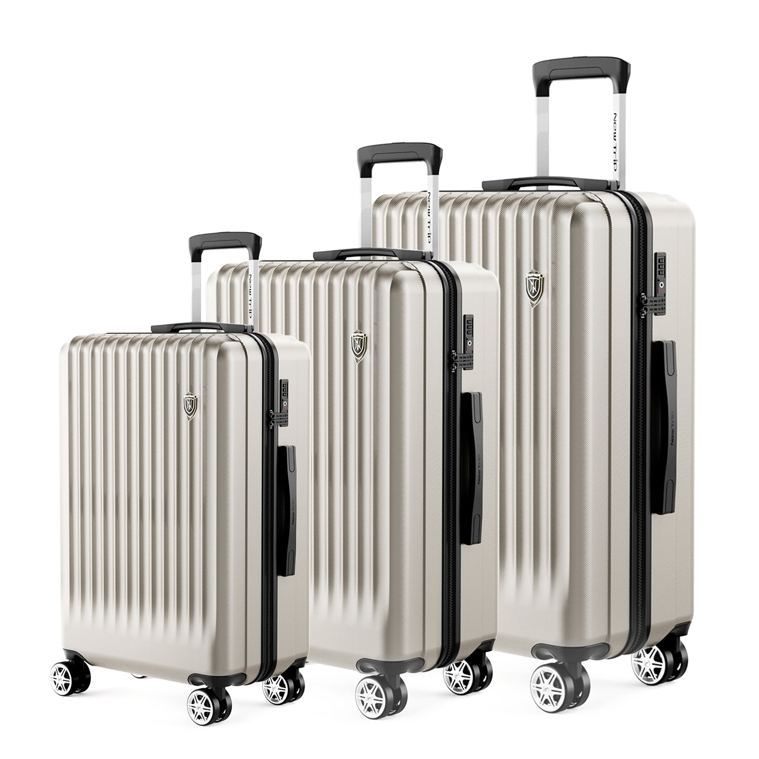 ストッパー付】0701 Plus スーツケース 3点セット (S/M/L) | 家族/長期