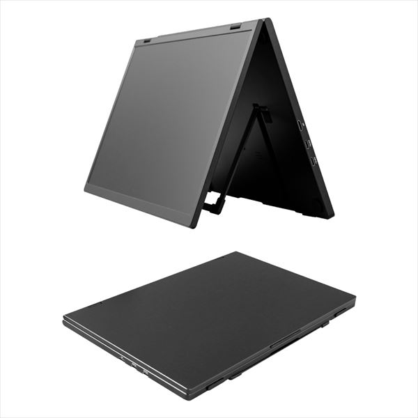 15.6インチ液晶×2を縦につなげた2画面折りたたみディスプレイ
