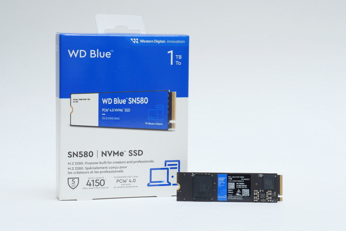 PCIe 4.0ながら速度・発熱控えめ。価格設定も魅力的な「WD Blue SN580