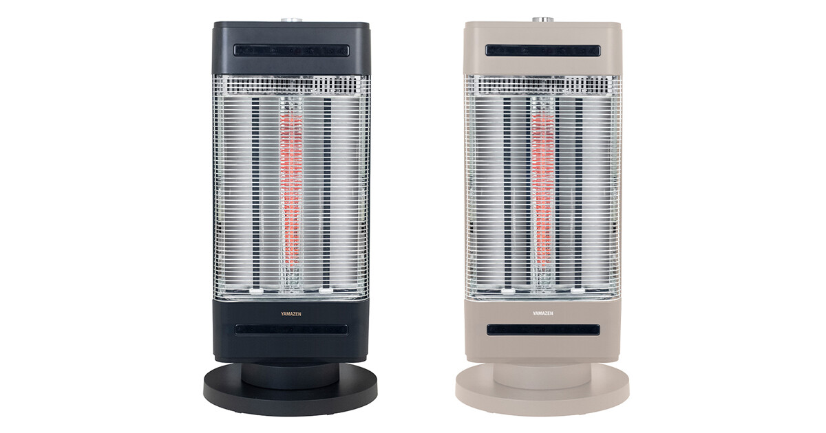 山善、ヒーターからの暖気をファンで送り出す「twinheat PLUS fan