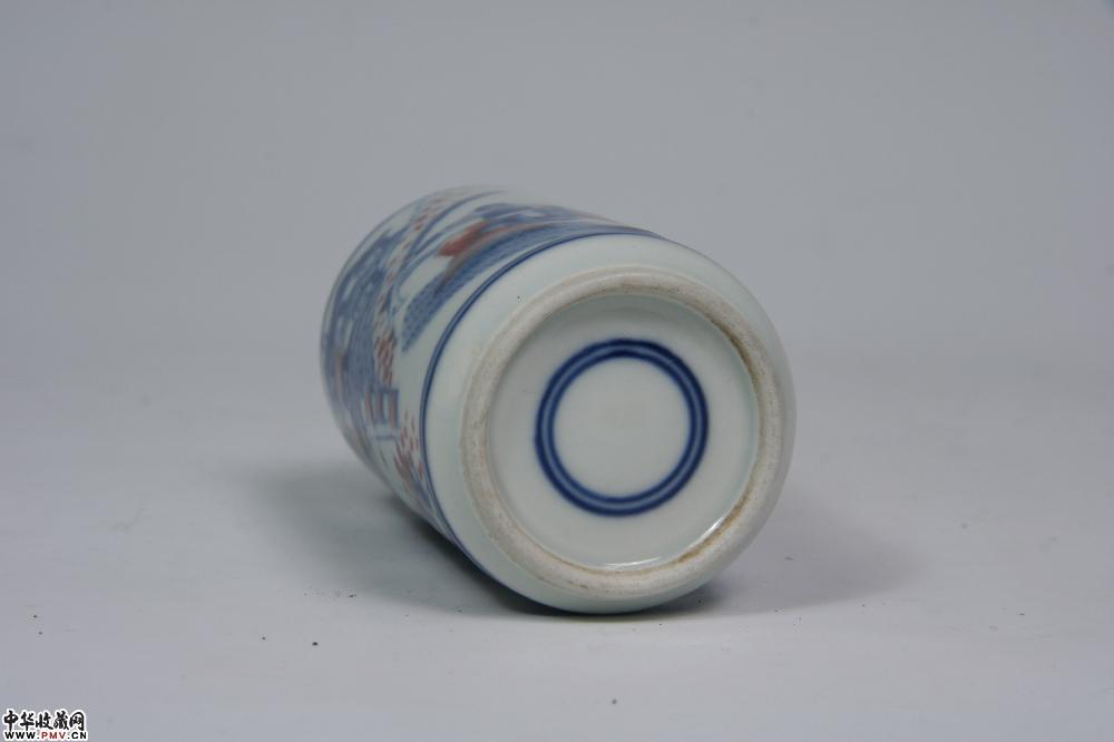 康熙青花釉里红三国故事图鼻烟壶藏家展厅收藏资讯|艺术家|书画家|书画