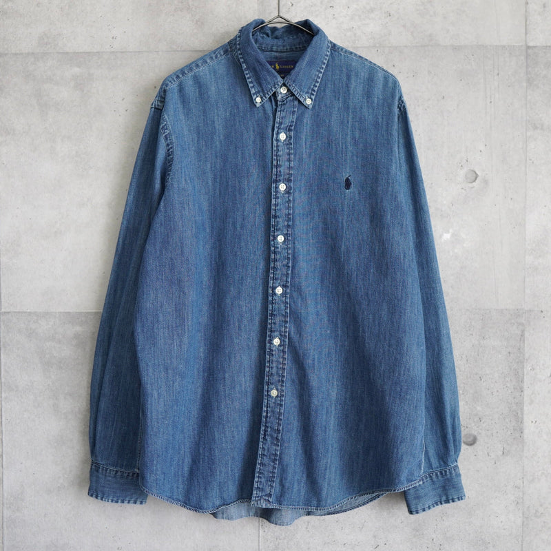 ラルフローレン デニムシャツ 長袖シャツ スモールポニーロゴ 刺繍