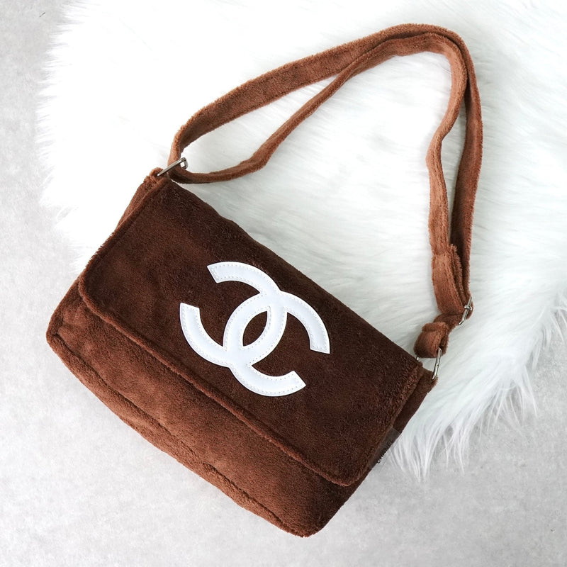 シャネル ココマーク パイル地 ノベルティ ショルダーバッグ ブラウン