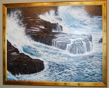 日本の風景 感動共有したい」 土浦の異色画家 洞峰公園で油彩画展