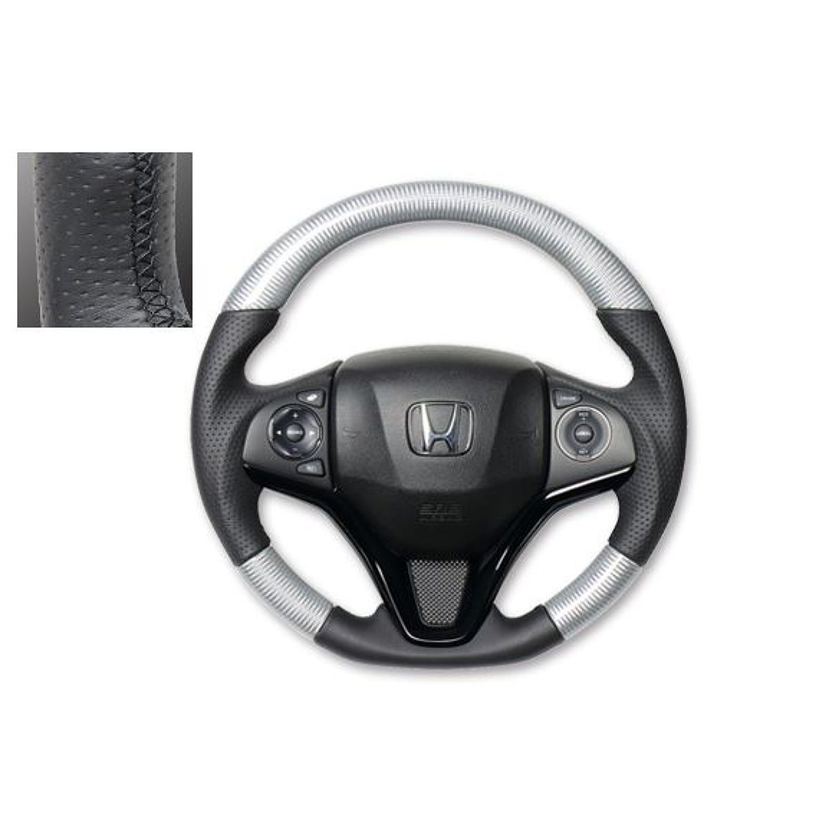 REAL ステアリング オリジナルシリーズ シルバーカーボン ブラック