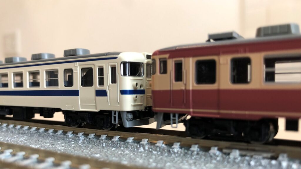 JR九州 475系電車（九州色、復活国鉄色） 11年ぶりの試運転（TOMIX