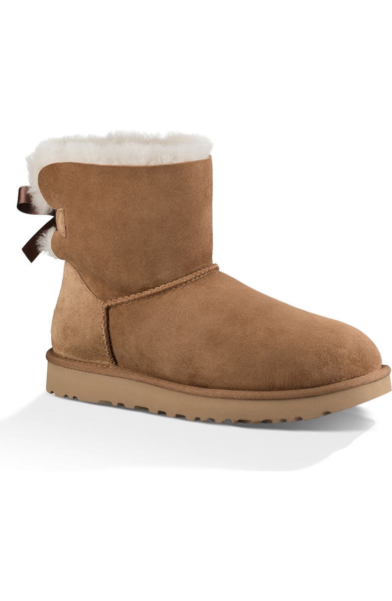 UGG® Mini Bailey Bow II Genuine Shearling Bootie (Women) | Nordstrom