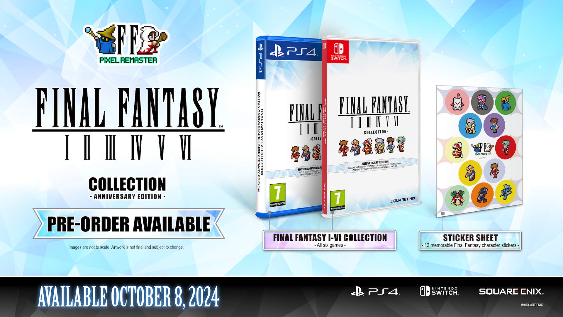 PS4＆Switchパッケージ版『FINAL FANTASY I-VI COLLECTION ANNIVERSARY