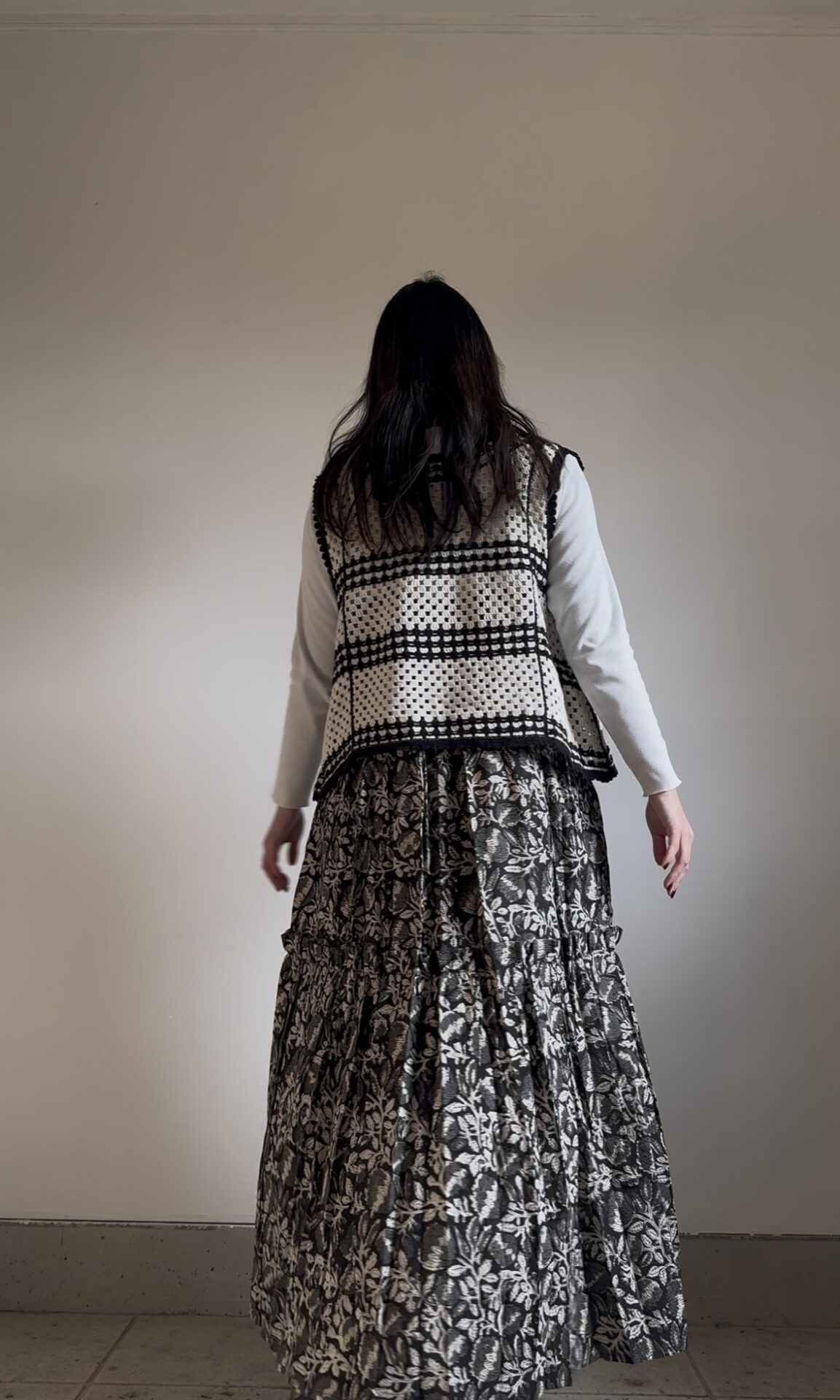 black camisole tiered dress | nioki with AMKUPi