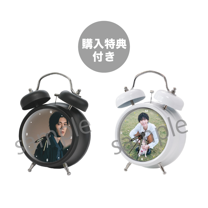 オリジナルボイス目覚まし時計 特典付きBLACK＆WHITEセット【受注販売