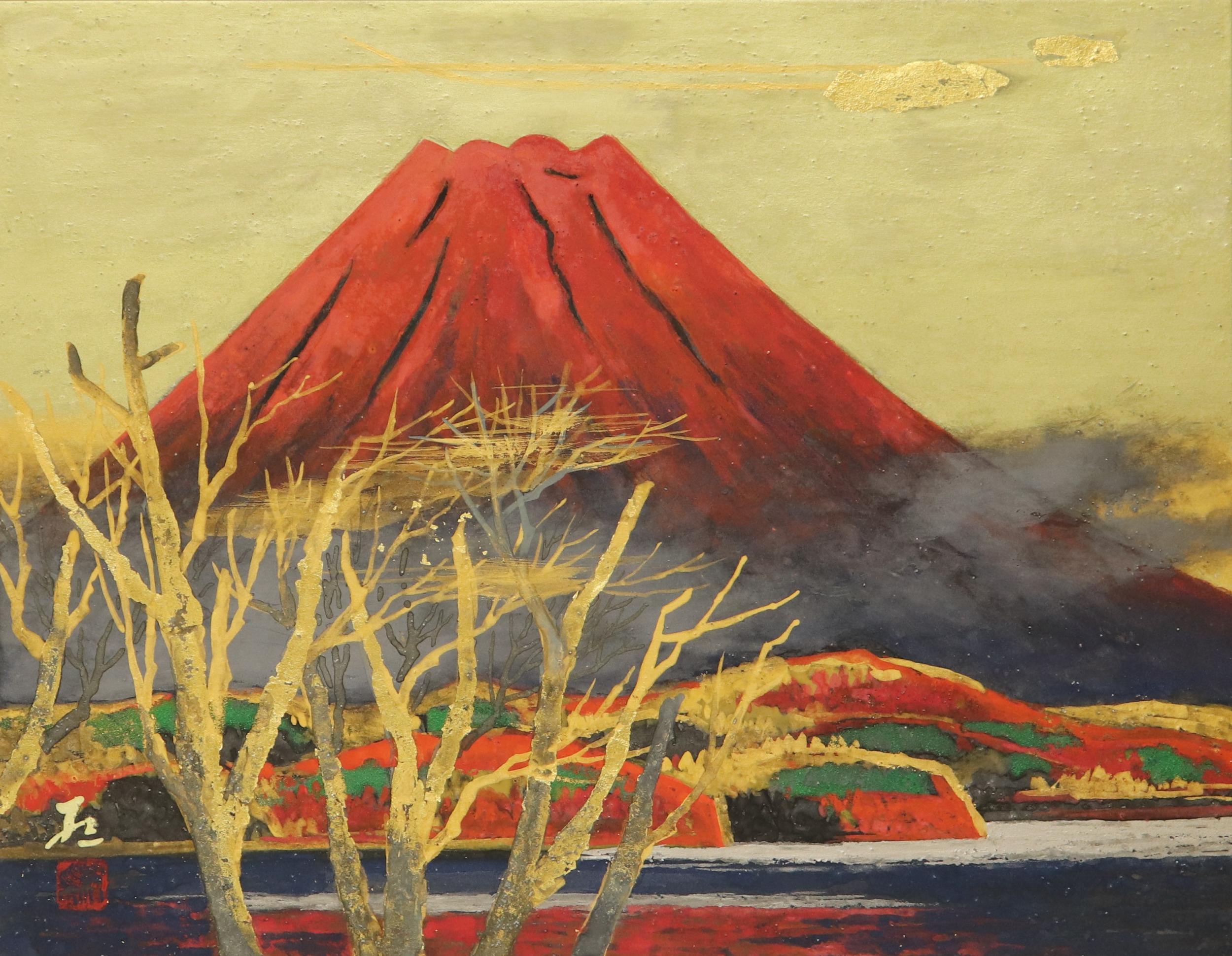 11 湖上赤富士｜公益財団法人日本美術院