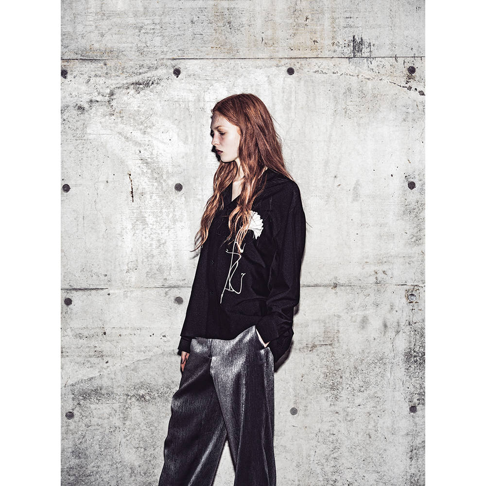 EMBROIDERY OC SHIRT / BLACK | NIL DUE / NIL UN TOKYO
