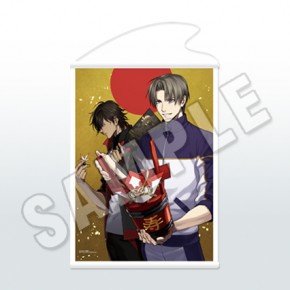 刀剣乱舞-ONLINE- 一周年記念祝画B2タペストリー（大倶利伽羅・へし切