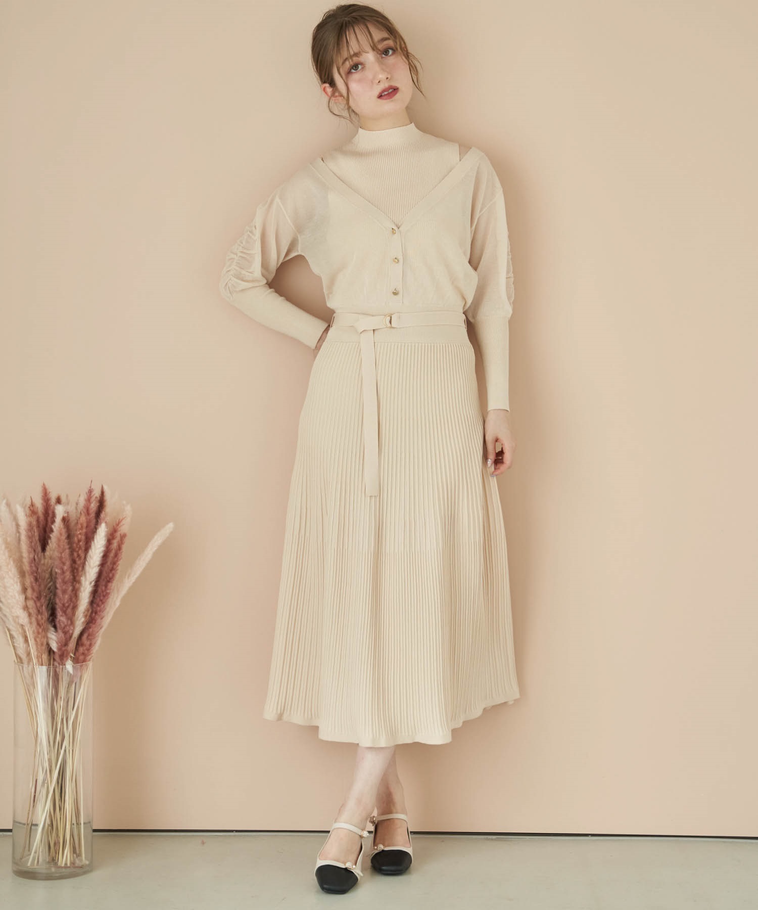 SSサイズあり】シアードッキングワンピース | ニットワンピース