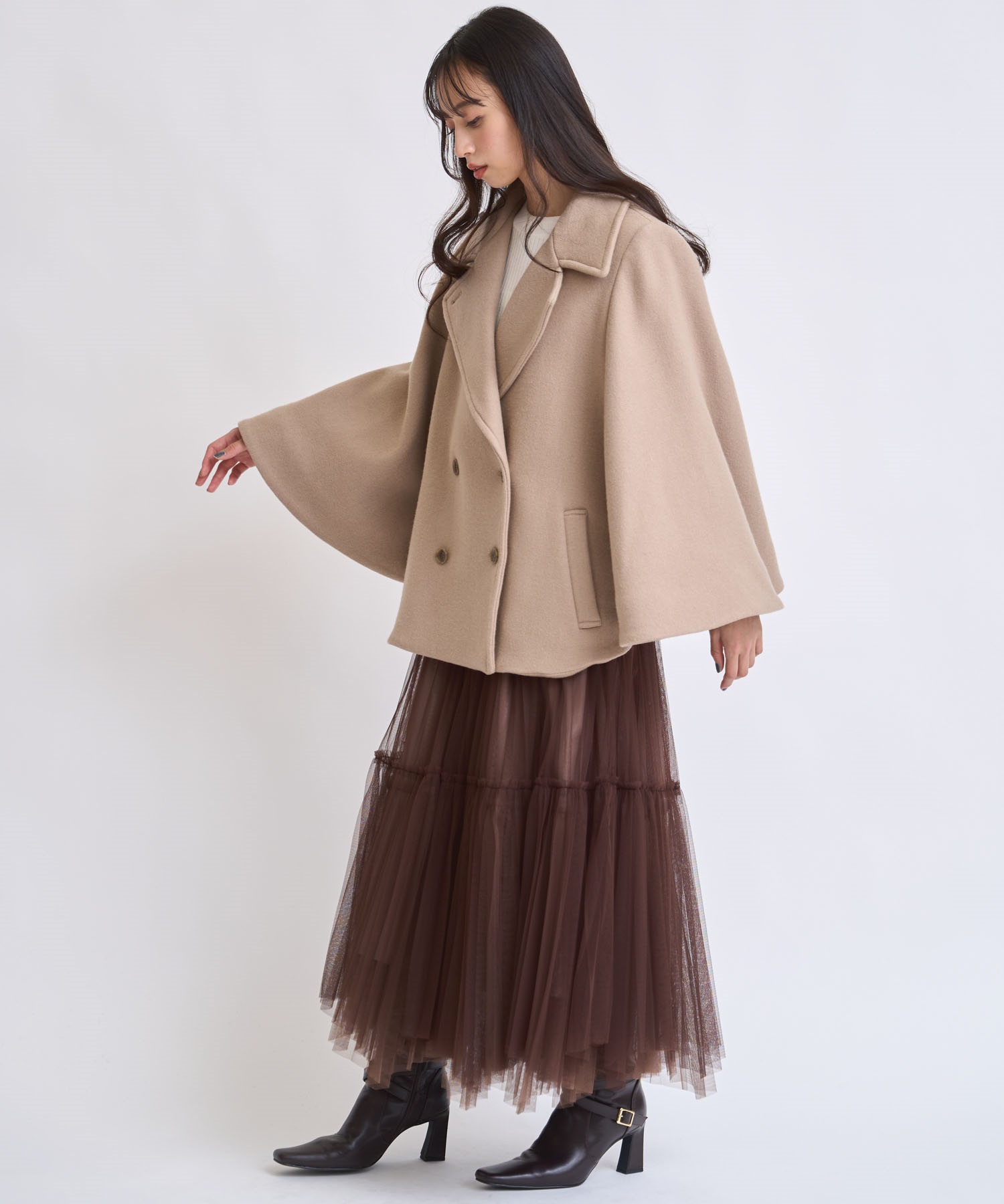 ケープミドルウールコート | コート | NOELA OFFICIAL WEB STORE