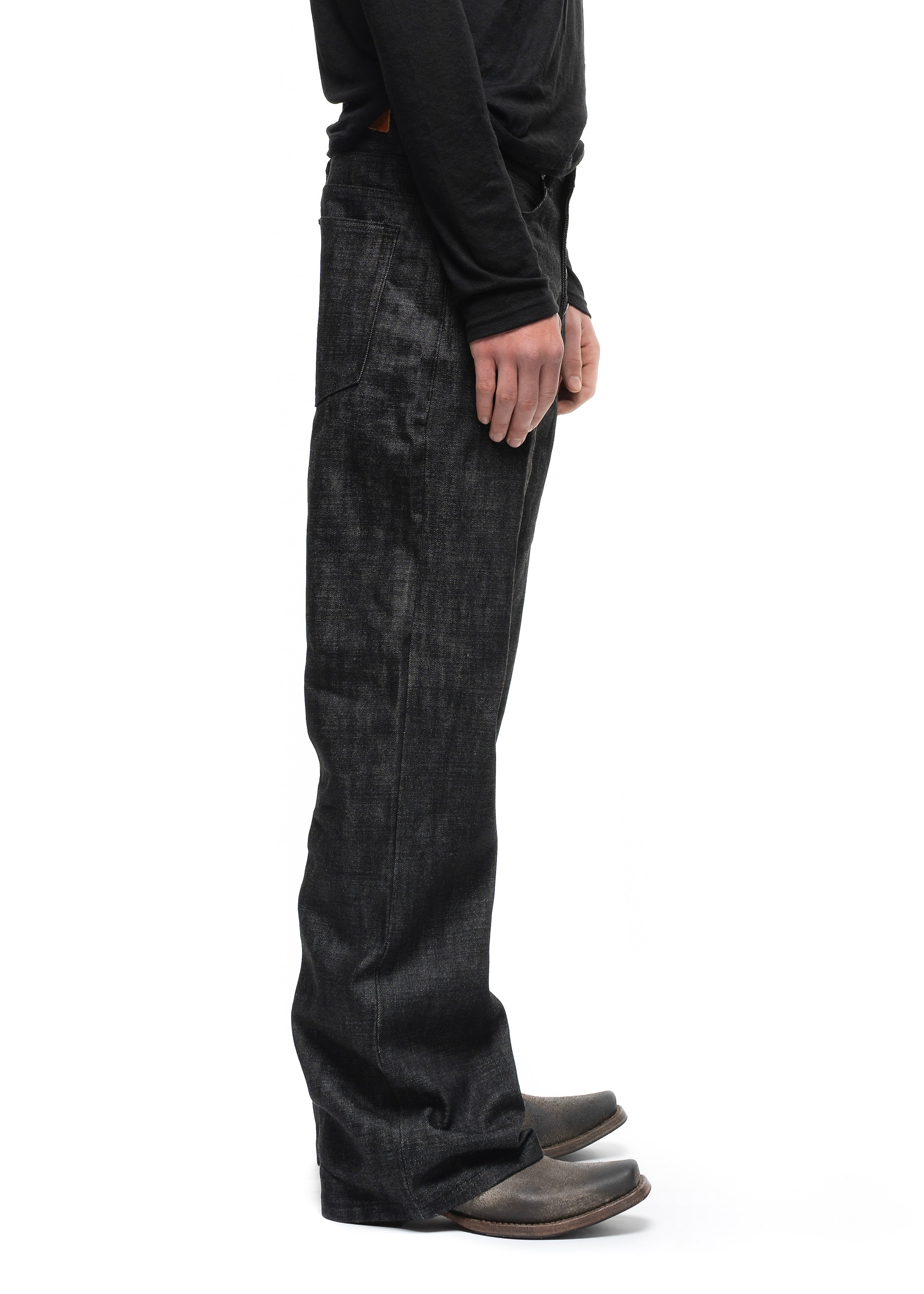 RAW DENIM JAPANESE BOOTCUT FIT BLACK – NO/FAITH STUDIOS