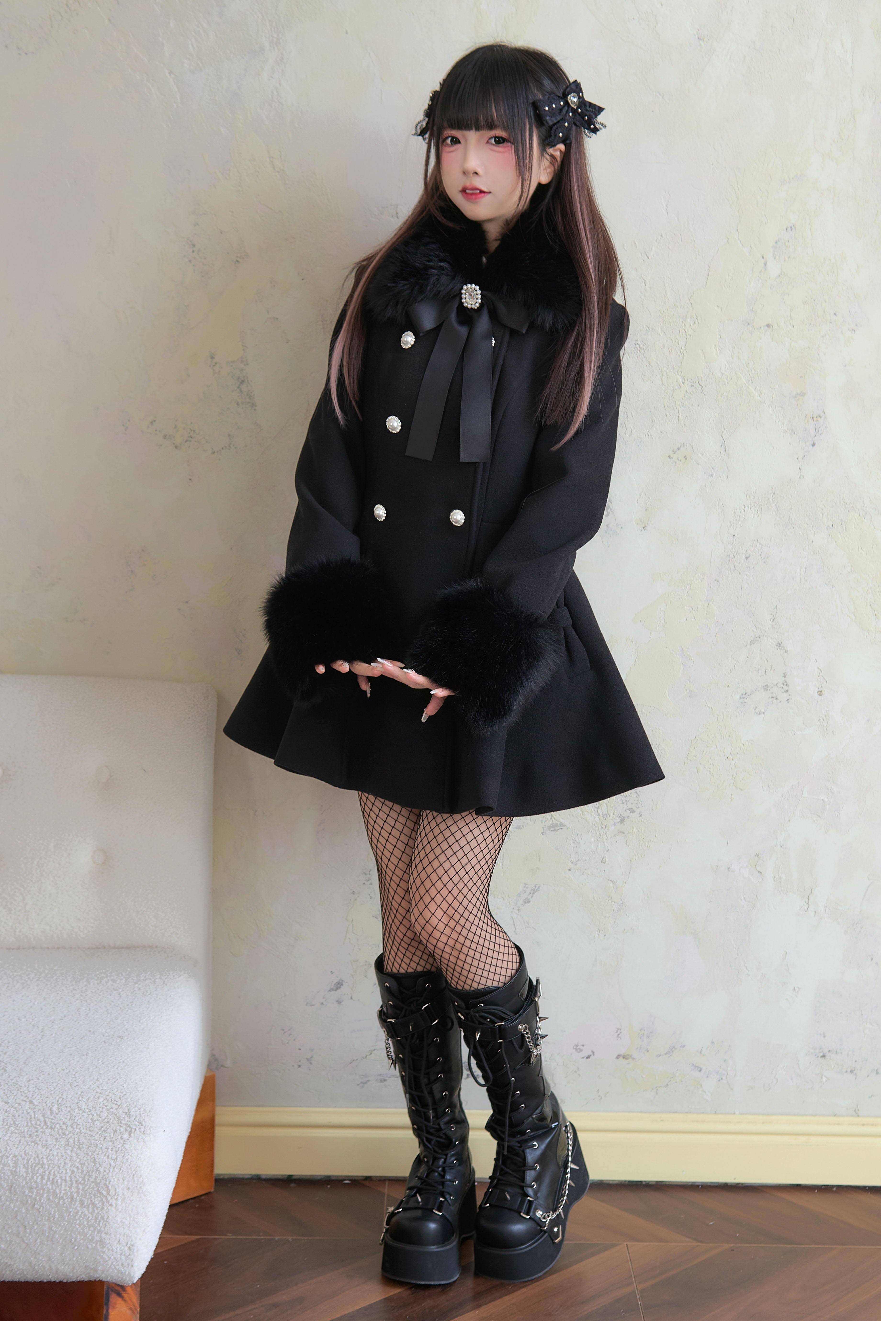 ファーフレアパールダブルコート – NoGenki