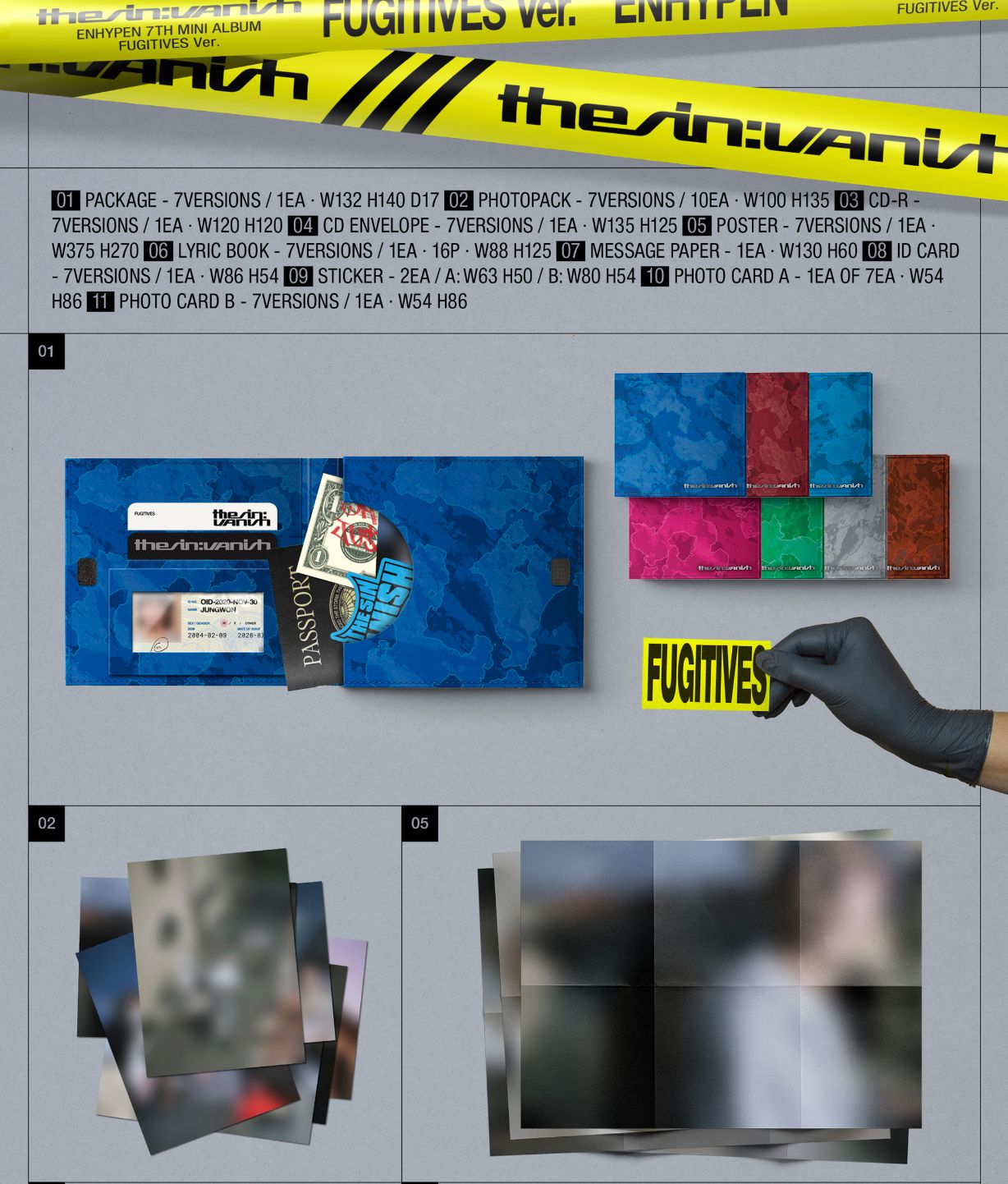 ENHYPEN - THE SIN: VANISH (FUGITIVES VER.) + ALADIN Gift