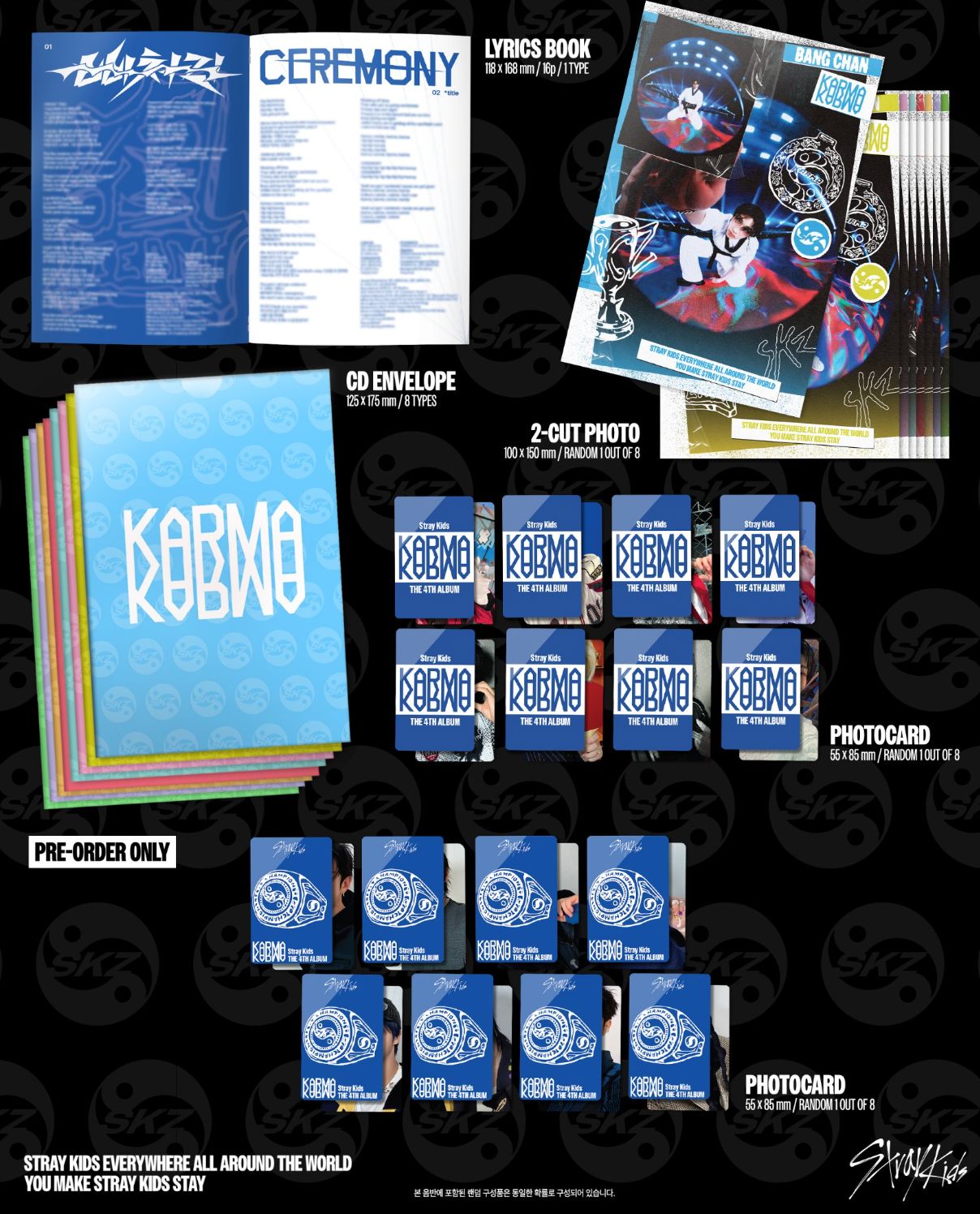 STRAY KIDS - KARMA (ACCORDION VER.) + YES24 Photocard