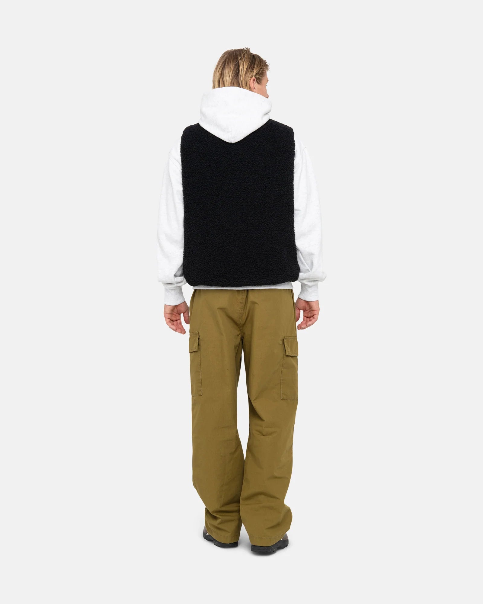 Stussy Sherpa Reversible Vest, black – Norwood