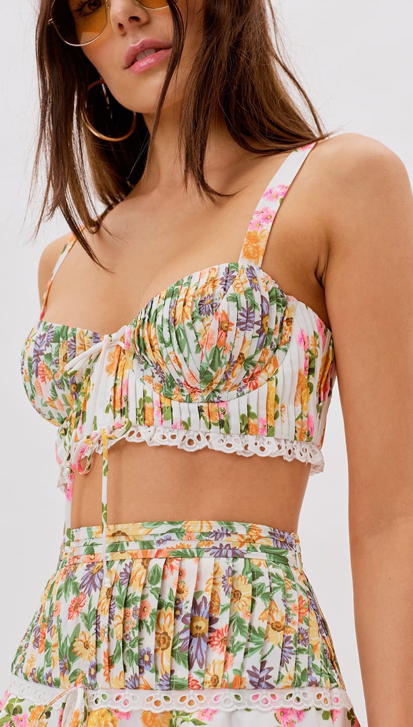 Rosalyn Crop Top | For Love and Lemons | Sexy Floral Bralette