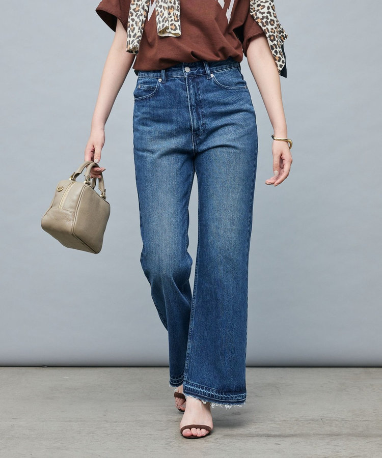 RM denim】ハイウエストソフトフレアデニム（5-0038-5-09-001）｜Rie