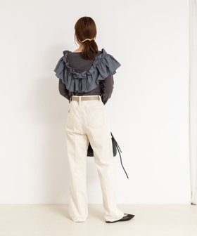 WEB＆一部店舗限定色あり】3WAYリブフリルロンT（5-0037-5-03-001