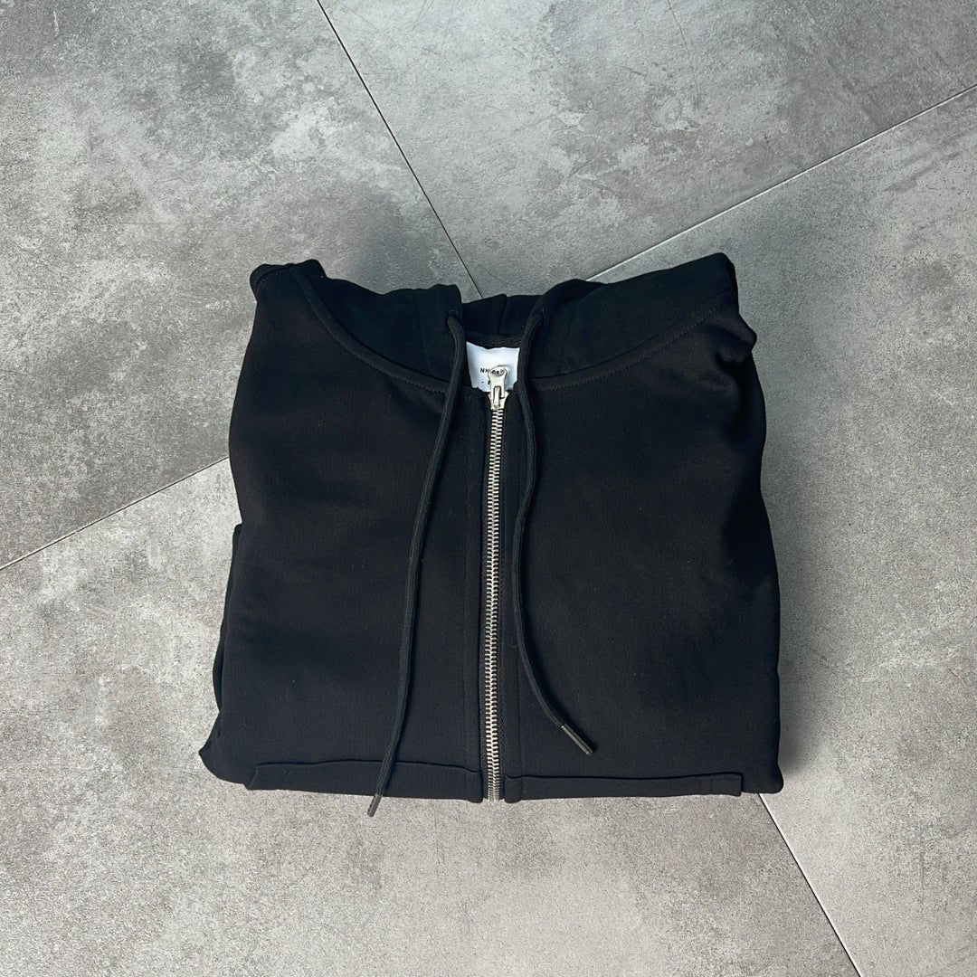 短丈ジップアップフーディー