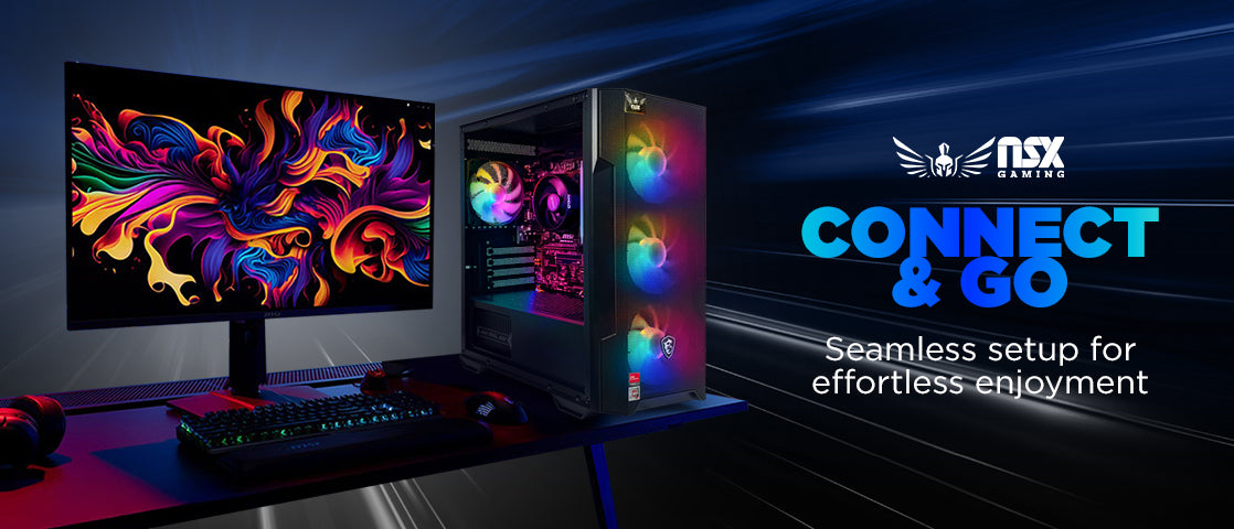 NSX PC Gaming RYZEN 5600, 16GB RAM, 1 TB SSD, RTX 5060 TI, Mouse and K