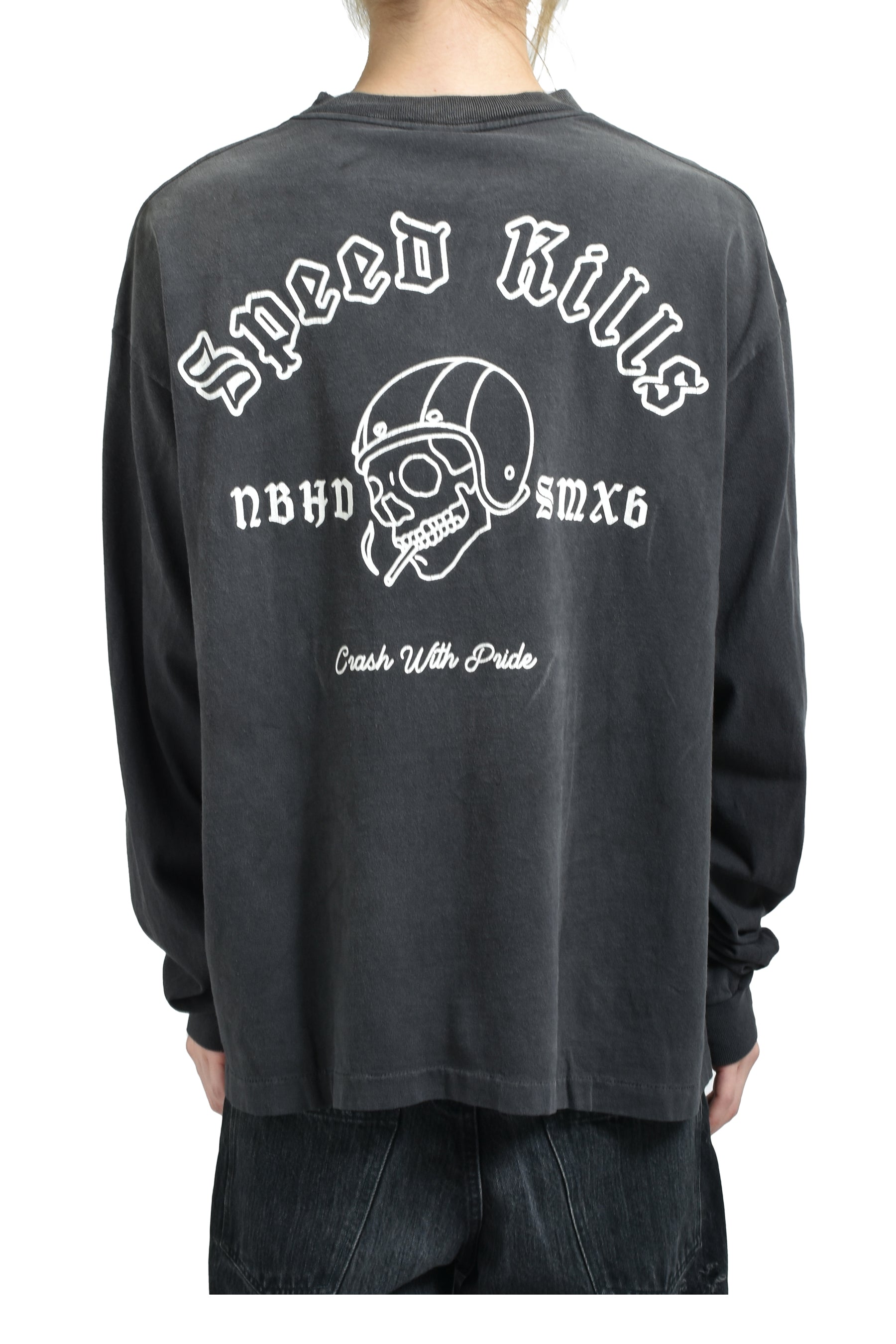 SAINT Mxxxxxx × NEIGHBORHOOD SS25 STHD . LS TEE SPEED KILLS / BLK