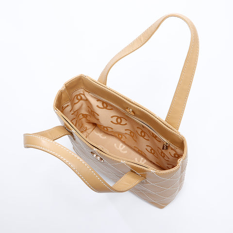 シャネル CHANEL 7番台 ココマーク ワイルドステッチ トートバッグ