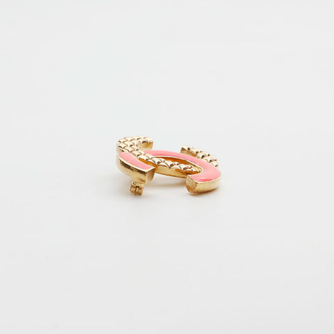 シャネル CHANEL 2022年 ピンクココマーク ブローチ ゴールド WS14940