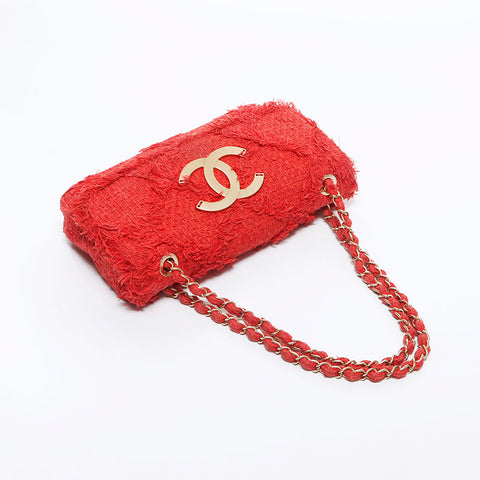 シャネル CHANEL 13番台 ツイード チェーン デカココマーク ショルダー