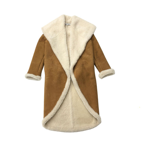 ロエベ LOEWE ムートン コート スウェード ブラウン eitm0046 – NUIR