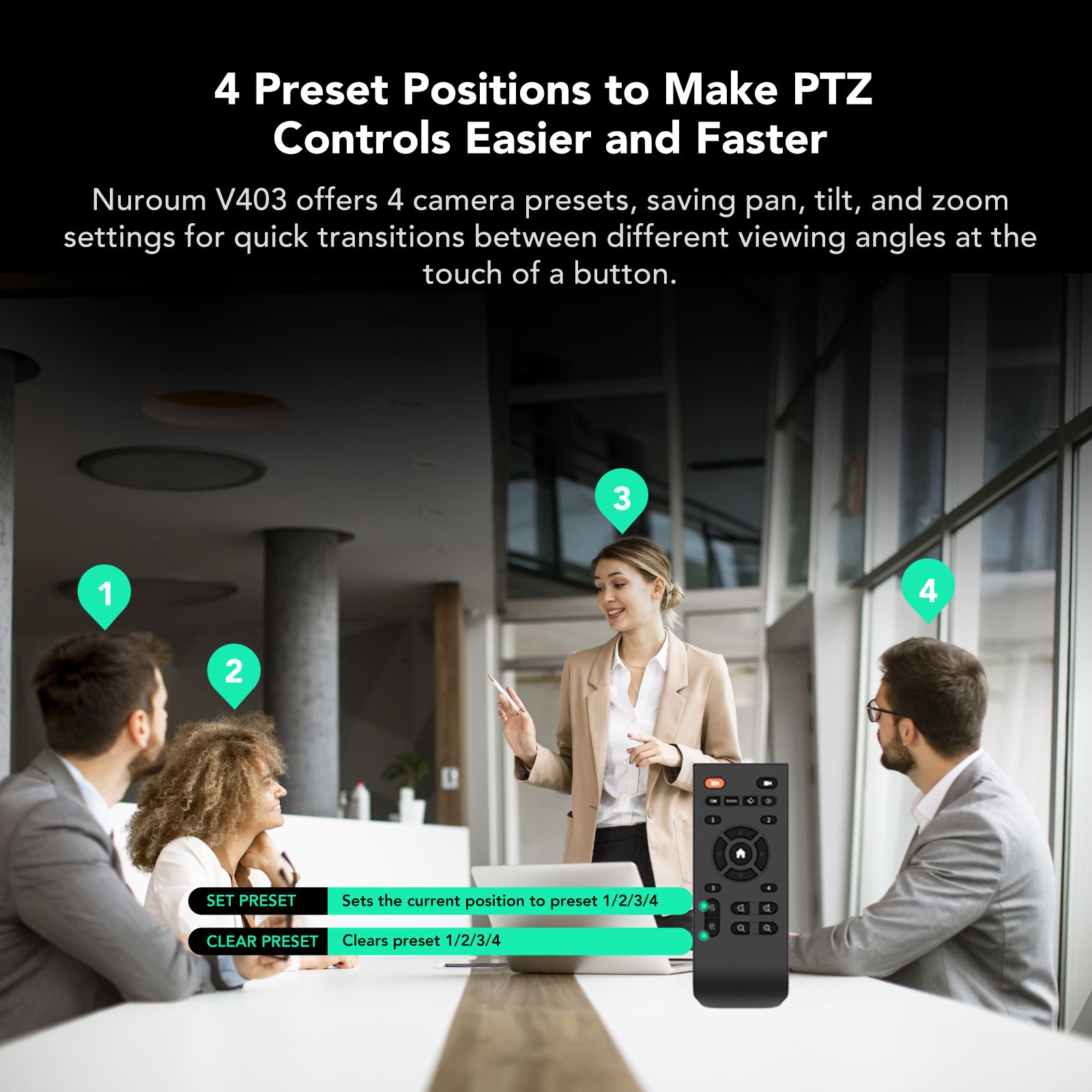 V403 PTZ Video Conference Webcam | Professional PTZ Webcam for