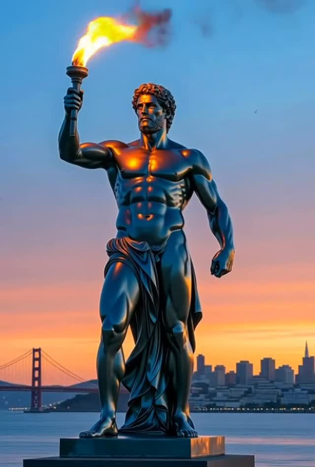 Crypto entrepreneur proposes 450-foot Prometheus statue on Alcatraz