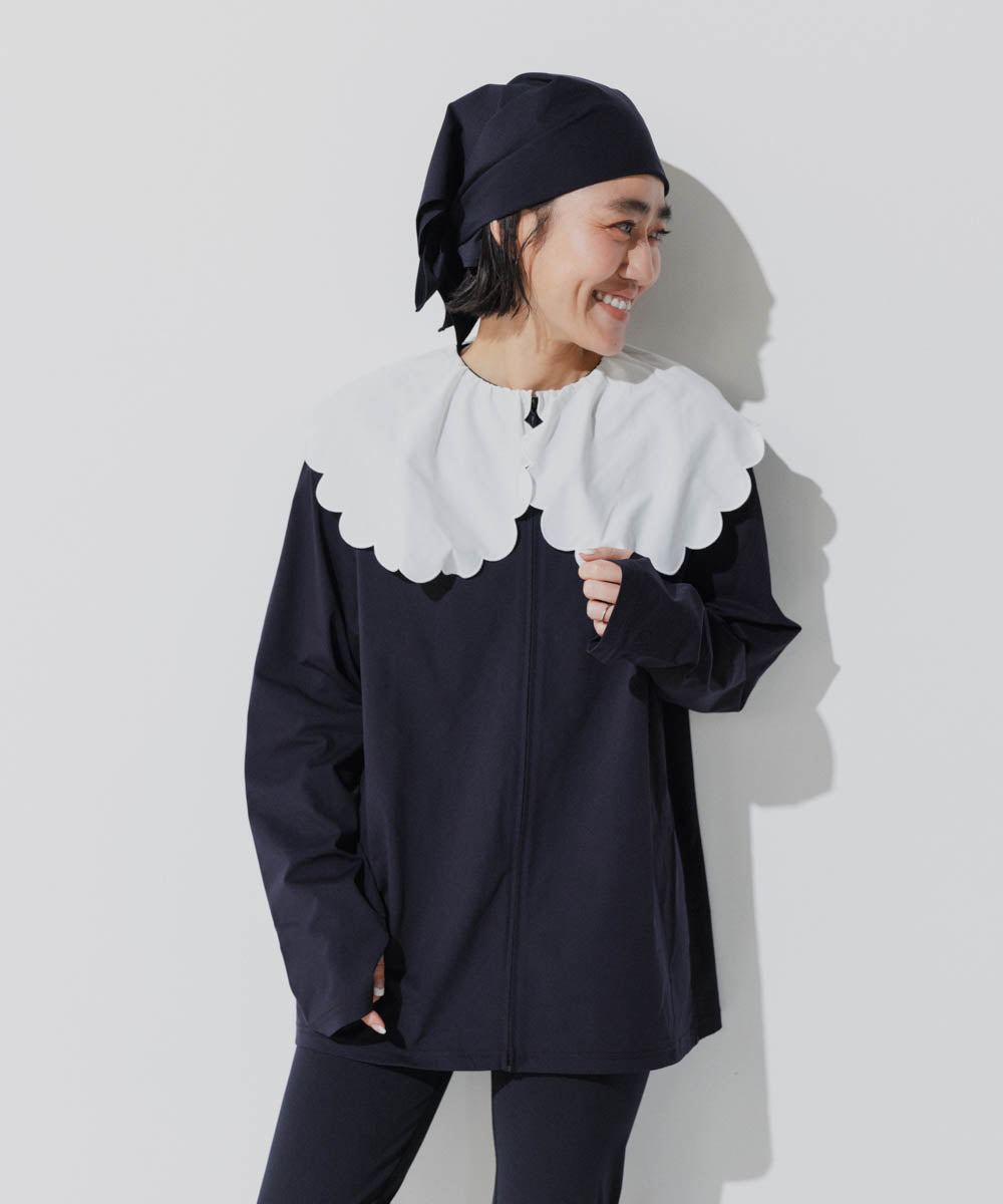 金子綾×ocean pacific×OSHMAN'S】水陸両用スカラップカラーラッシュ