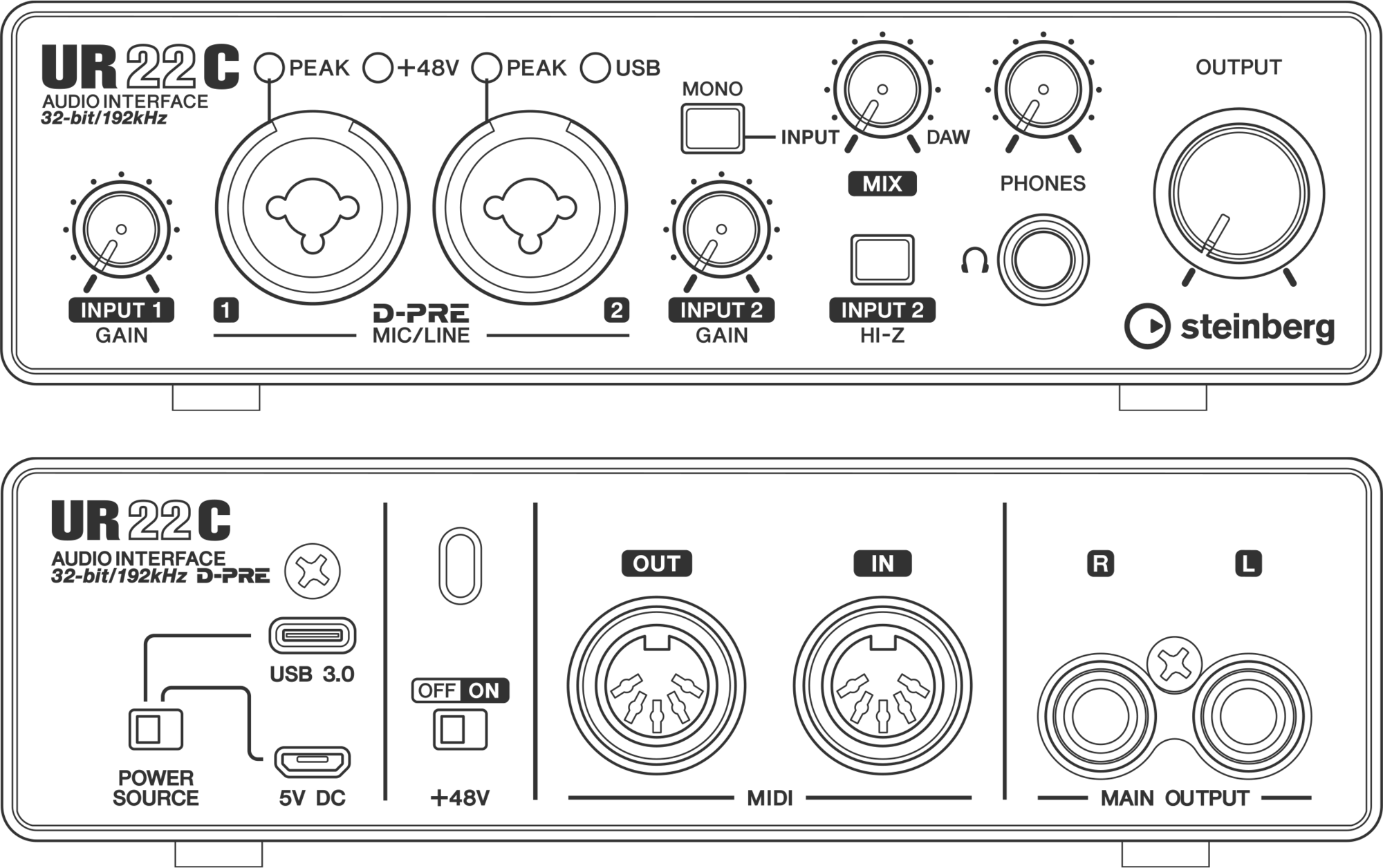 UR22C - 完璧なポータブル I/O | Steinberg