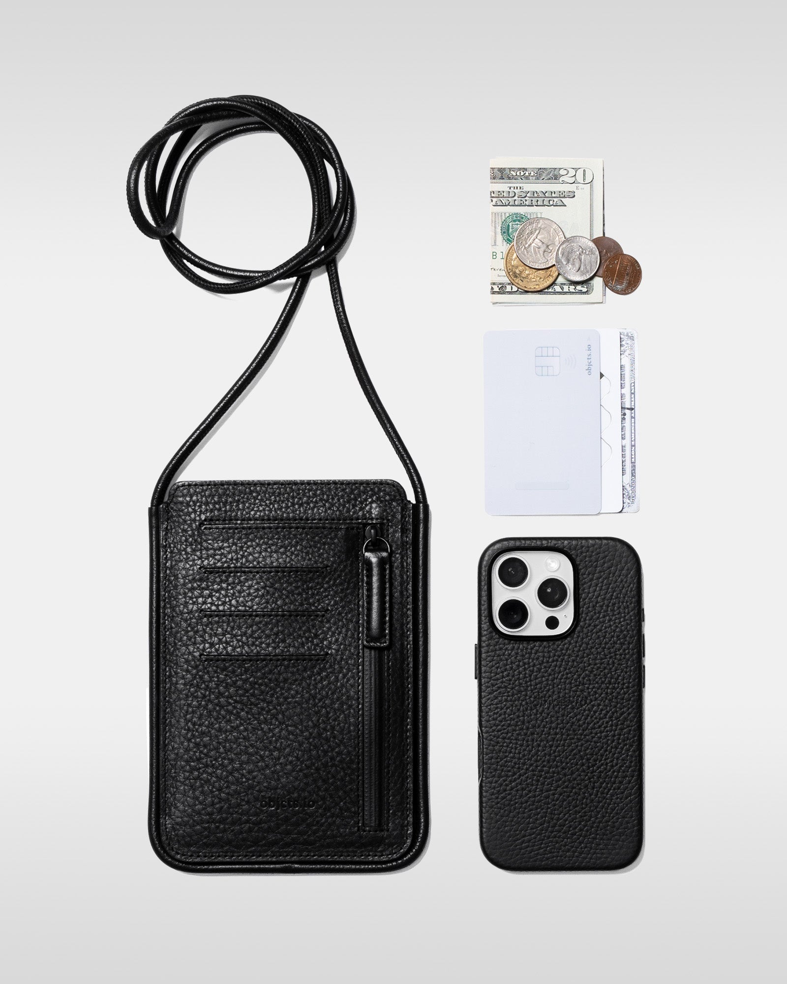 ウォレットバッグ / レザー スマホショルダー – objcts.io