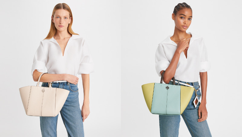 トリー バーチ新作】軽くて程よいサイズ感、2WAYで持てるトート型