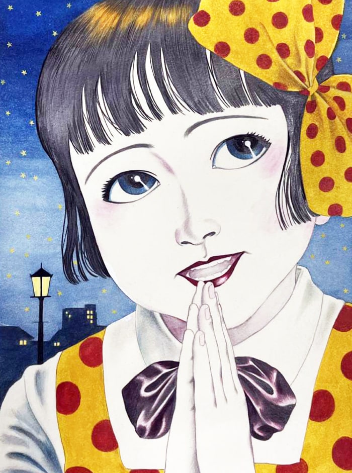 少女椿」初期カバーイラストがリトグラフに、丸尾末広のサイン入りで