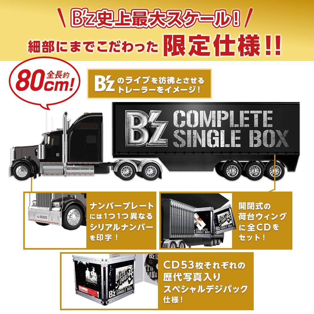 B'z COMPLETE SINGLE BOX Trailer Edition」告知ビジュアル [画像
