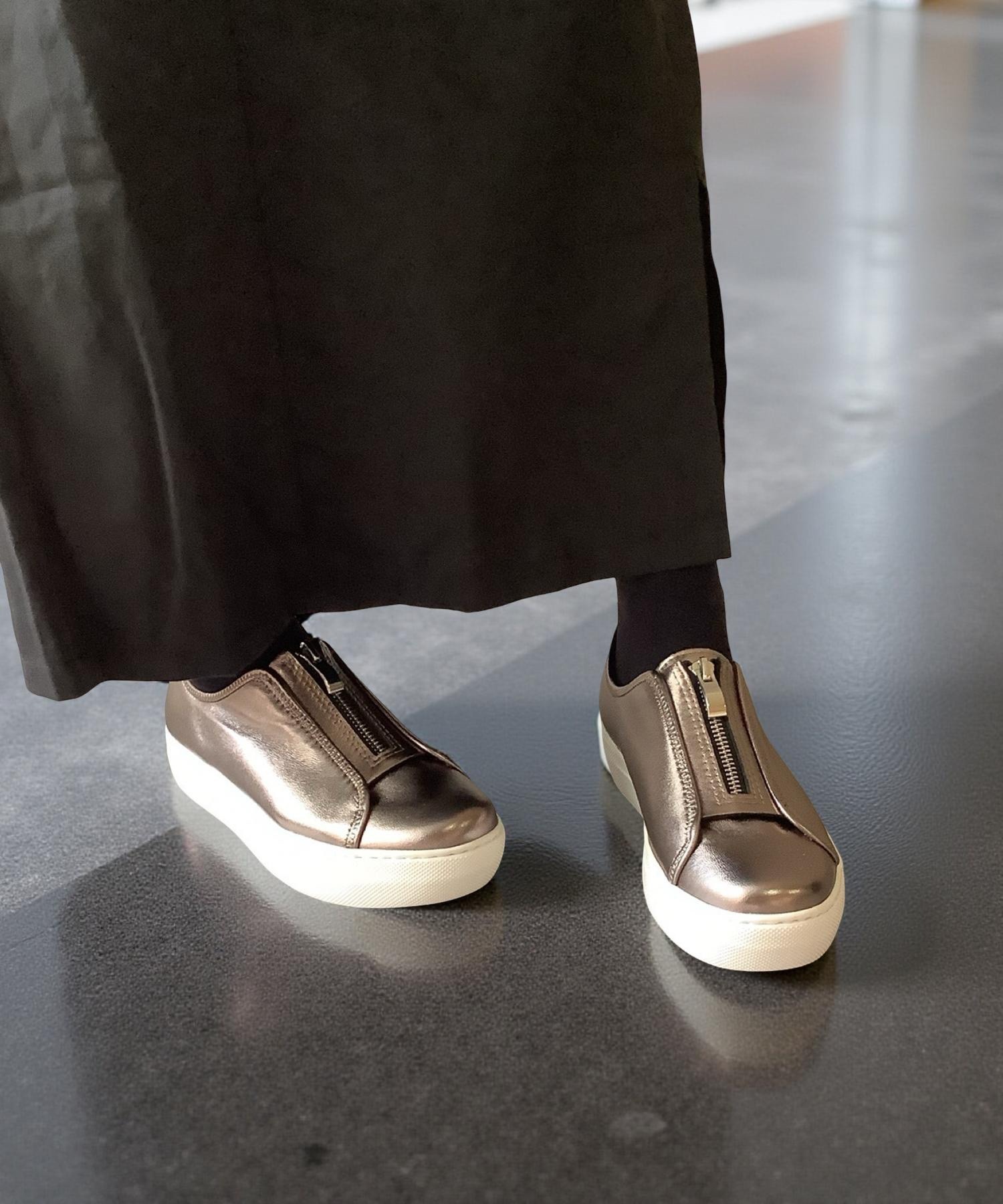 本革/軽量/210g/カップインソール】センタージップスリッポン ALL