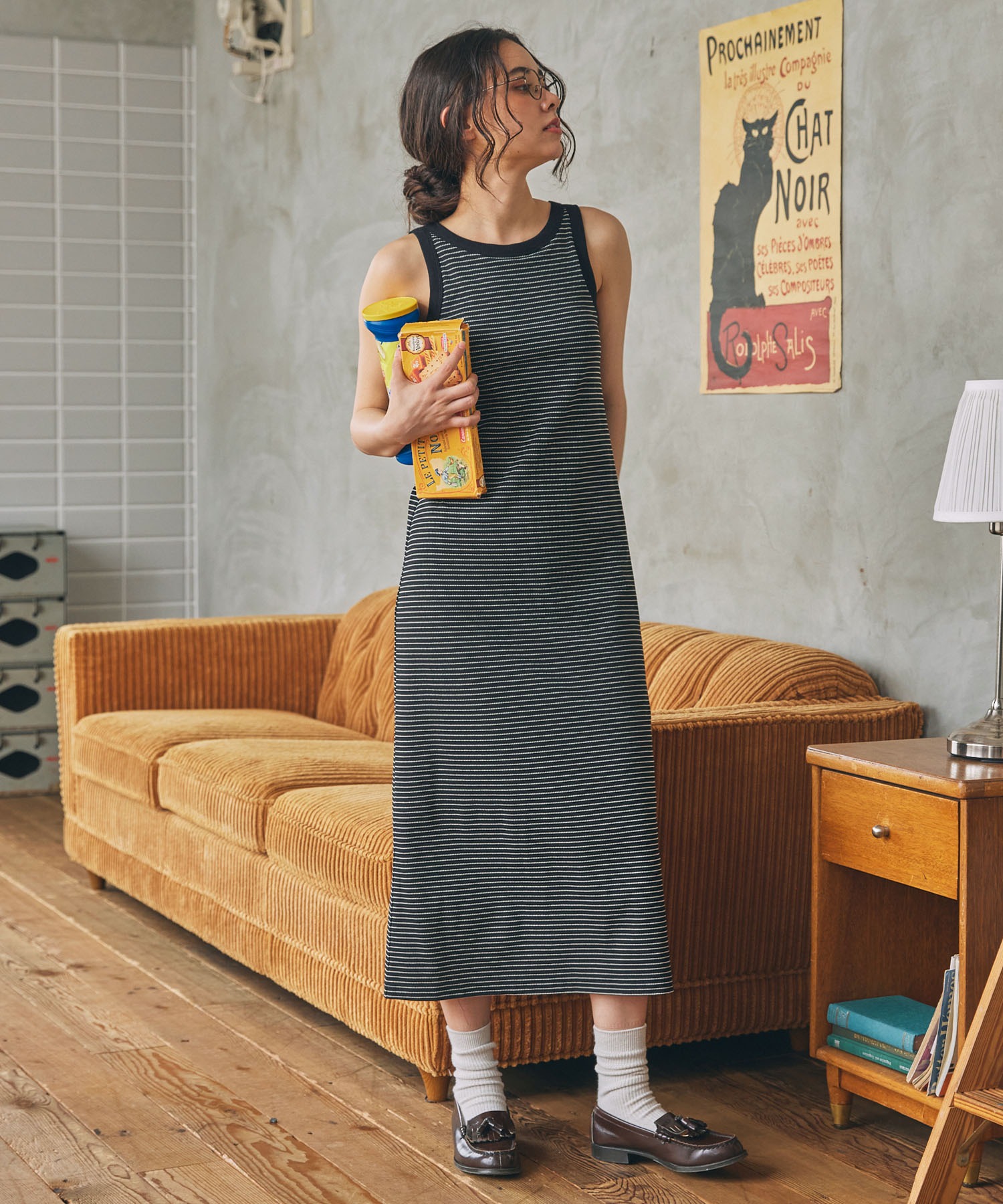 カップ付き アメスリ タンクトップ ワンピース MONO-MART LADY'S│MONO