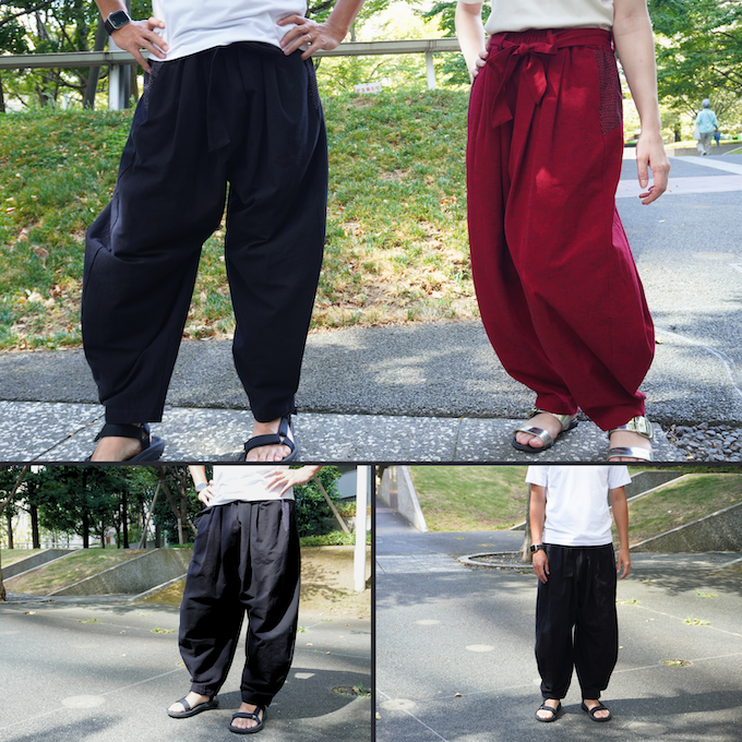 儀右ヱ門 ギエモン ぎえもん 久留米絣 忍者もんぱん もんぺ Y7100 日本